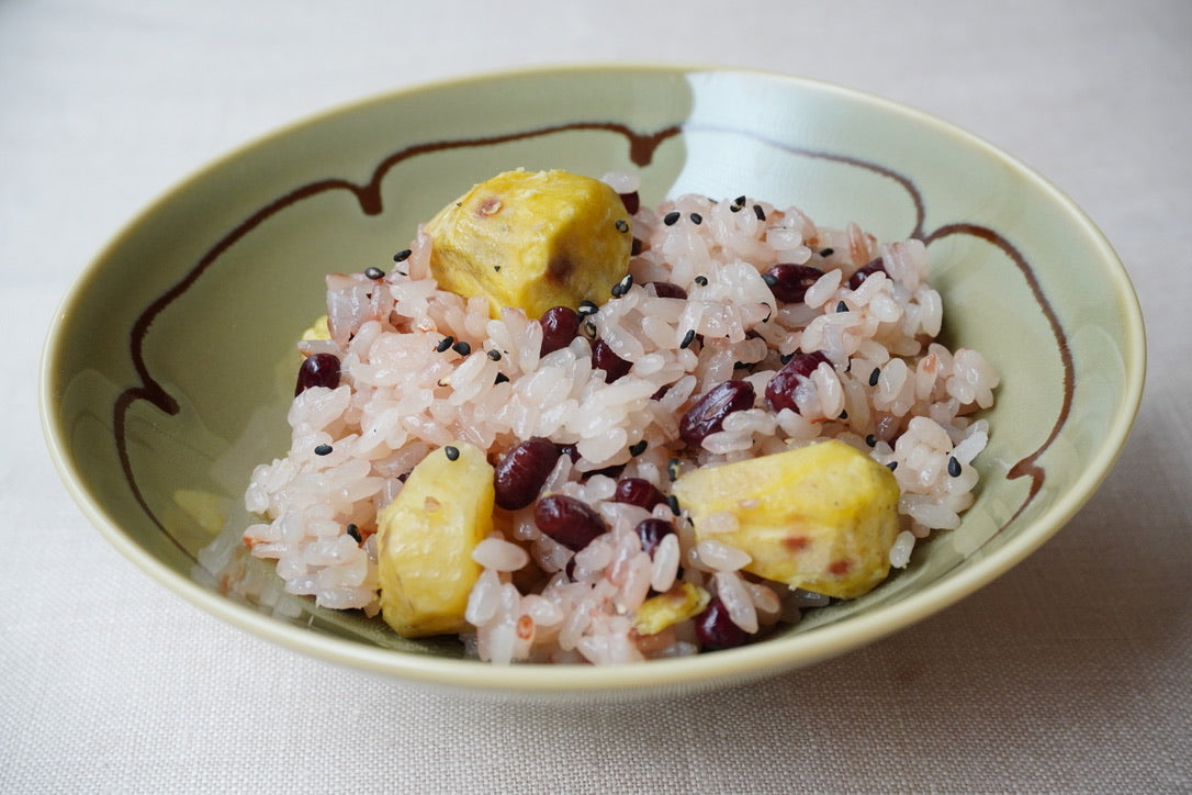レシピ【栗と小豆の圧力鍋おこわ】