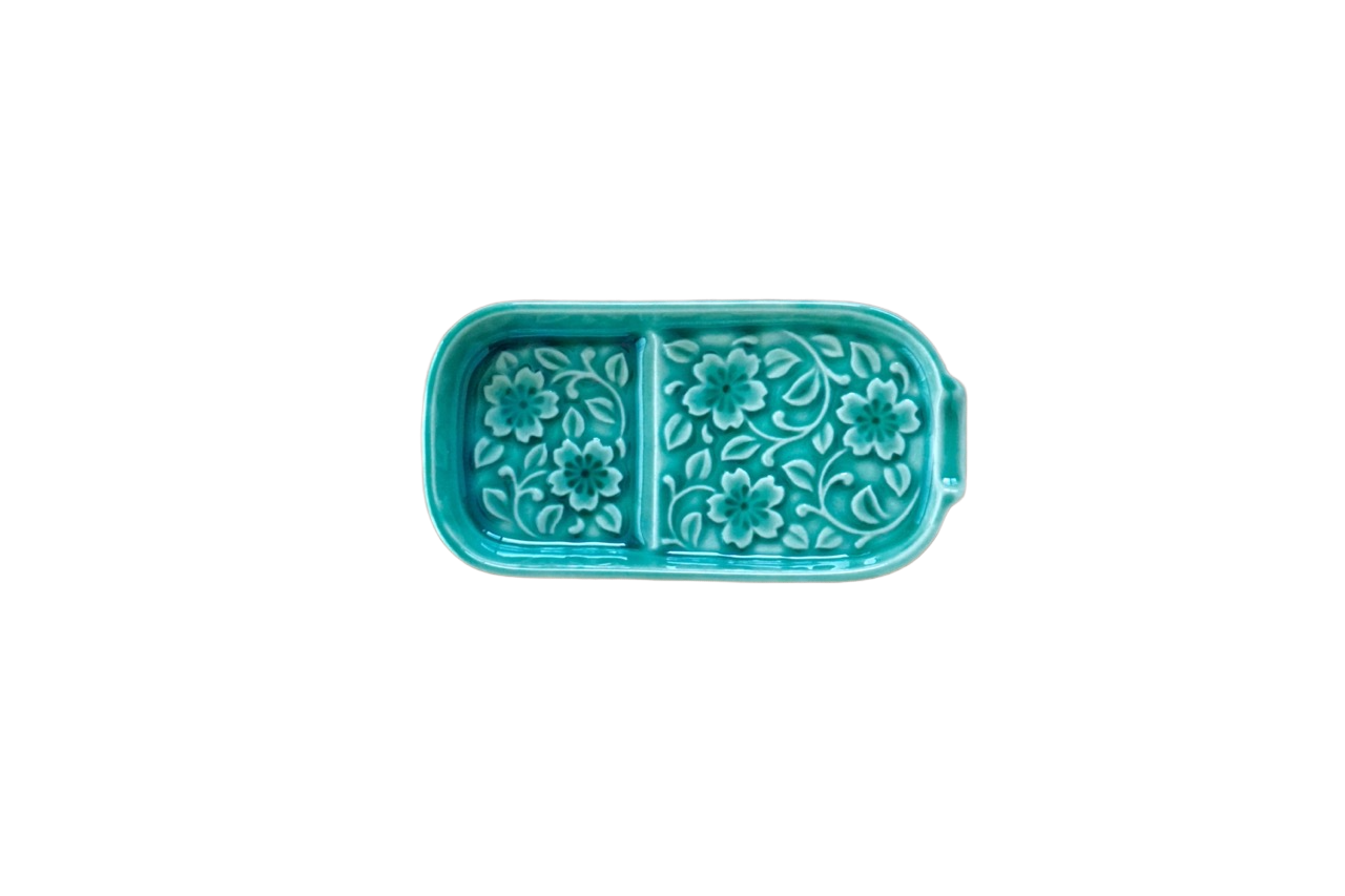 3役小皿(更紗こまめ皿)オリベ